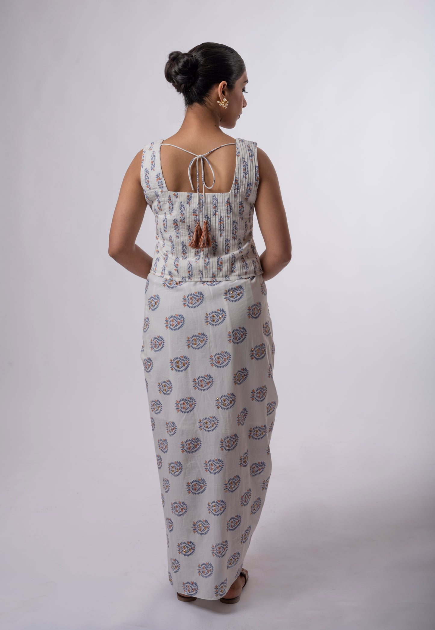 Ami Dhoti Skirt & Pleated Top Set