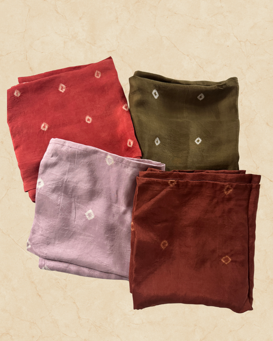 Silk Bandhani Scarf