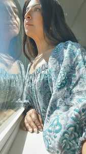 Flora Block Print Dress