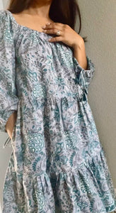 Flora Block Print Dress